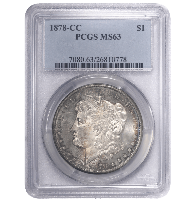 1878-CC Morgan Silver Dollar $1 PCGS MS 63 