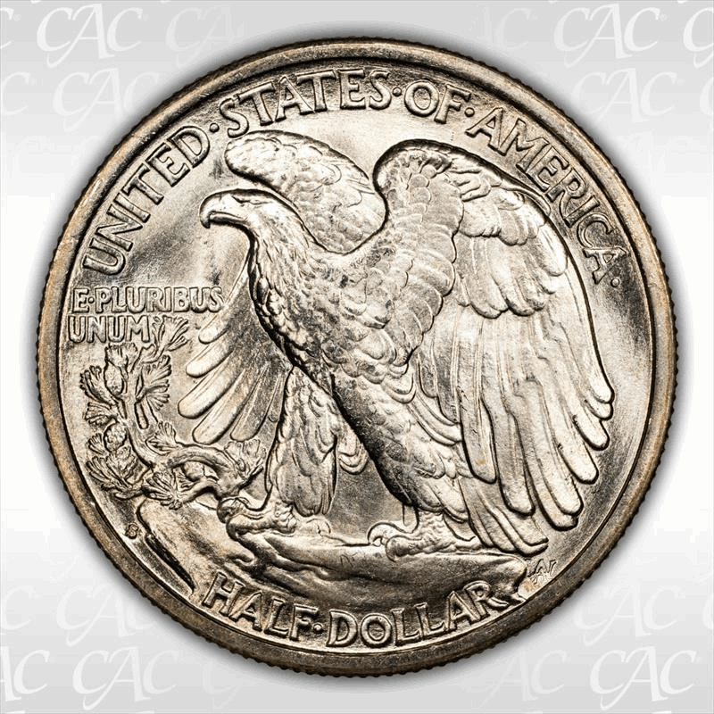 1939-S 50c CACG MS 67