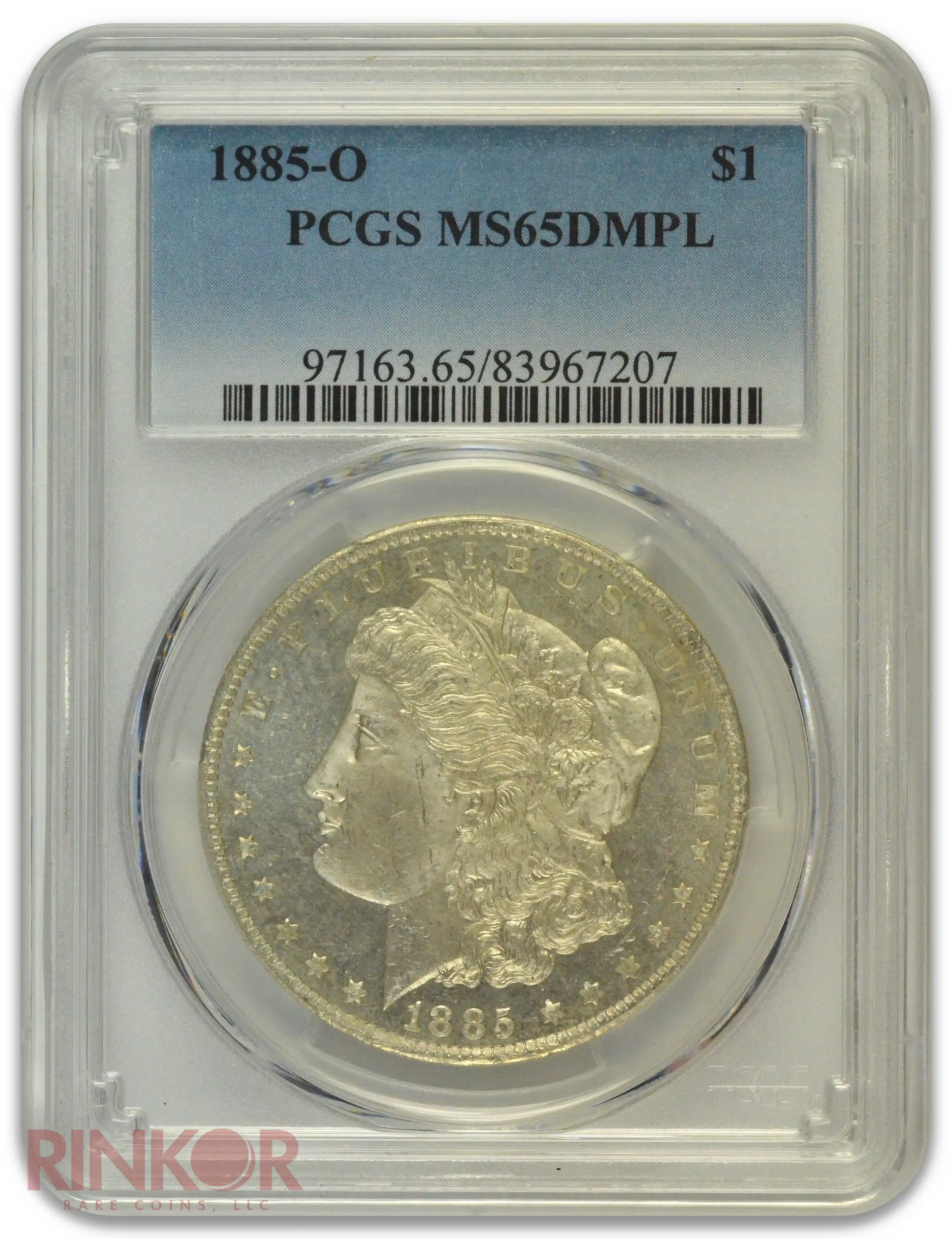 1885-O $1 Morgan Dollar PCGS MS 65 DMPL