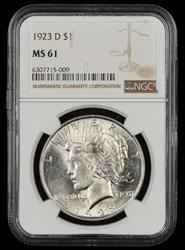 1923 D $1 NGC MS 61
