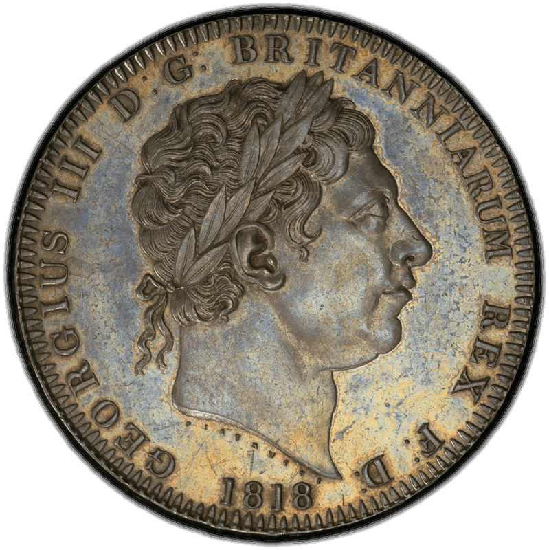 1818 Crown S-3787 LVIII Edge AU-58