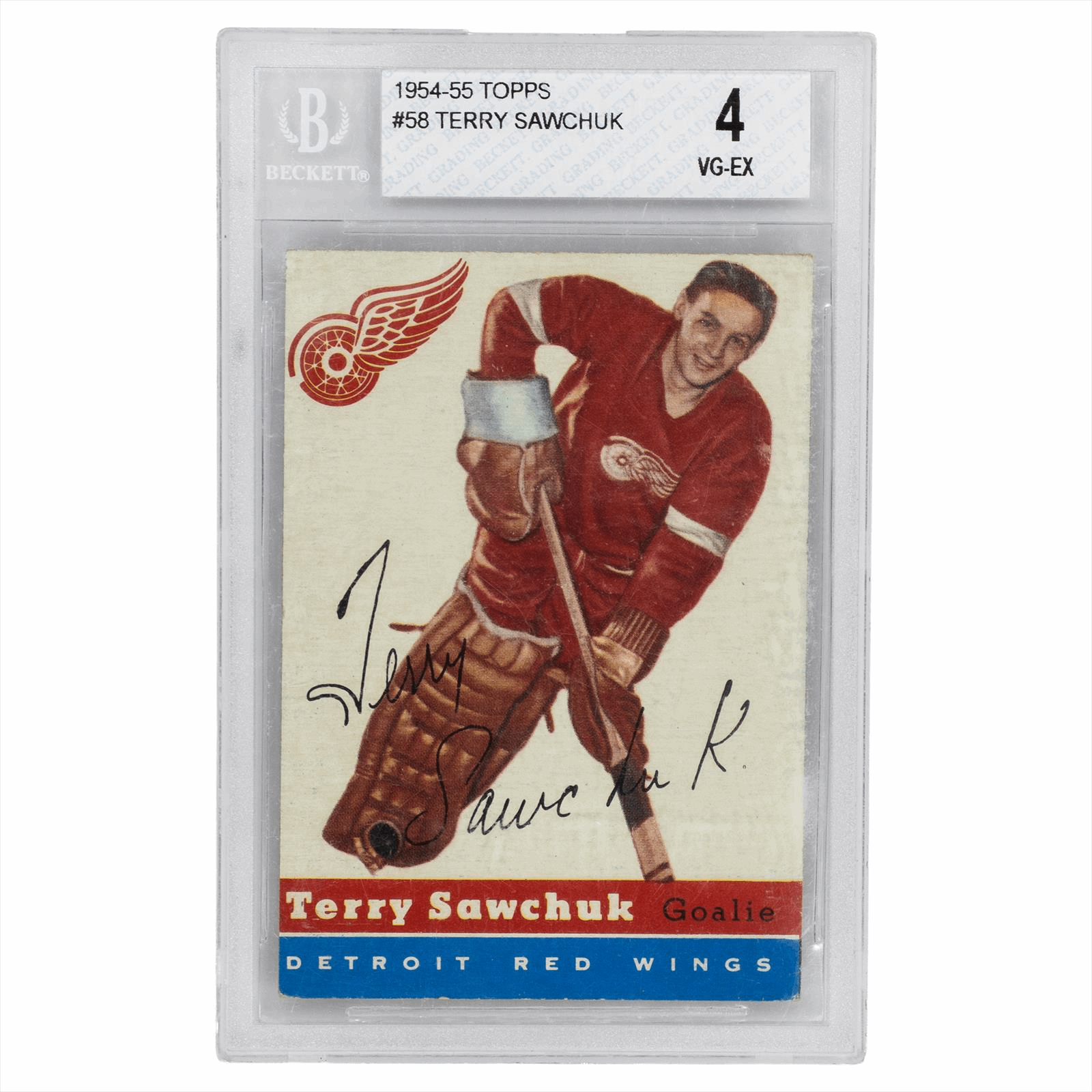 1945-55 Topps Terry Sawchuk #58 BGS VG-EX 4