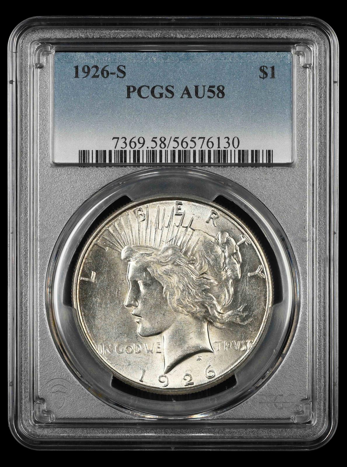 1926-S $1 PCGS AU-58