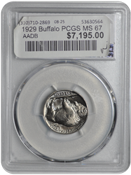 1929 Buffalo PCGS MS 67
