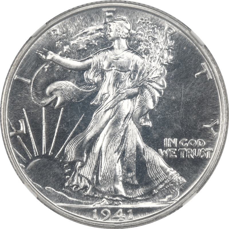1941 Walking Liberty Half Dollar 50c NGC PR 65 - Nice Untoned Coin