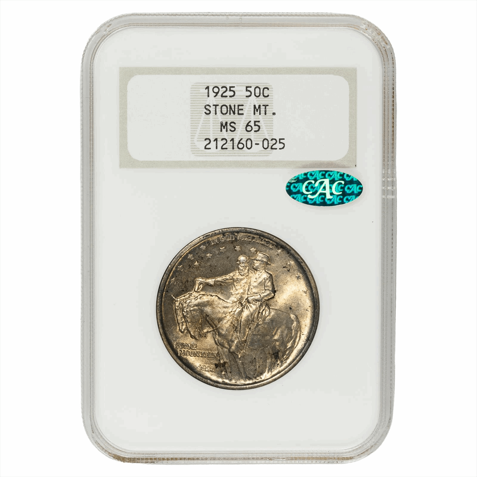 1925 Stone Mountain Commemorative Half Dollar 50C NGC MS 65 CAC