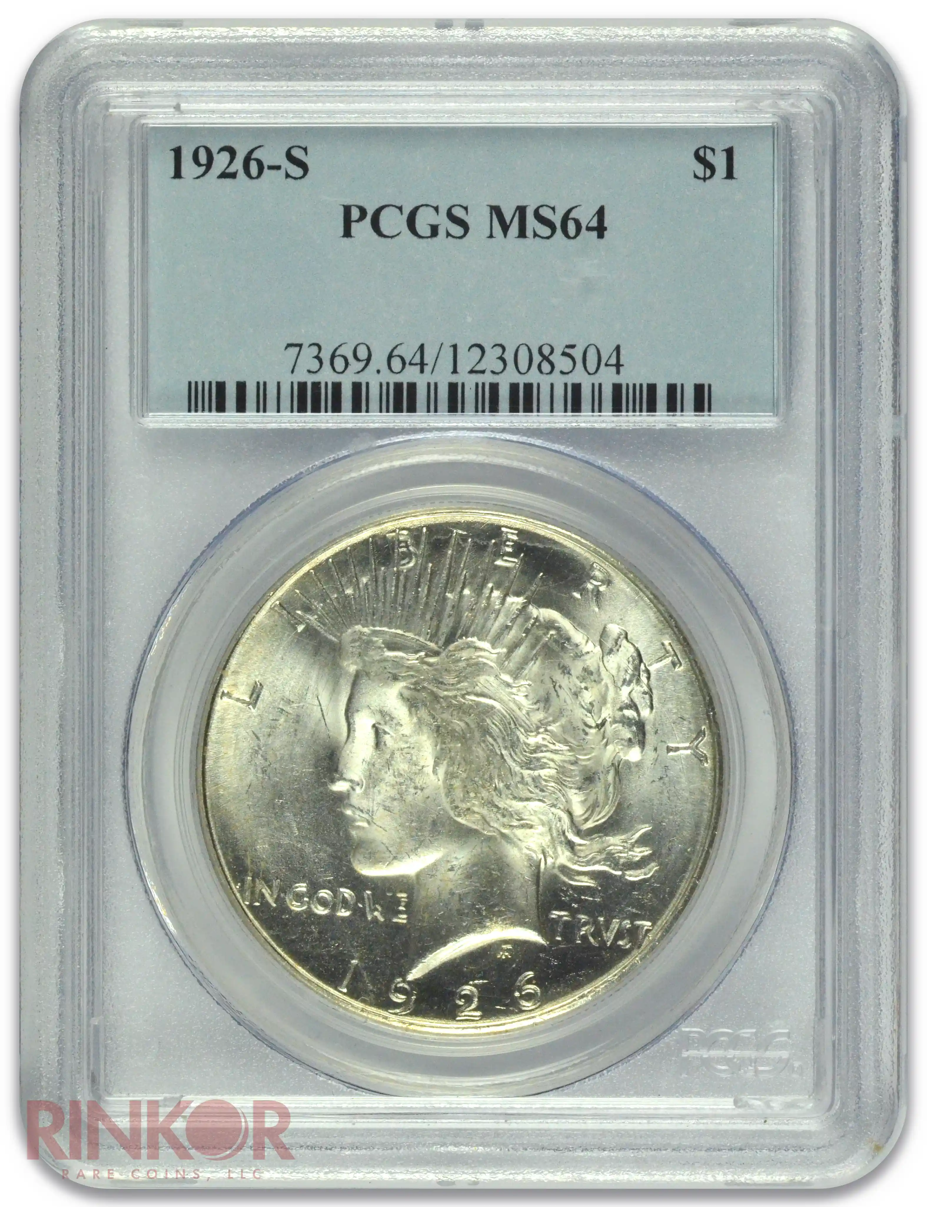 1926-S $1 Peace Dollar PCGS MS 64