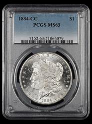 1884 CC $1 PCGS  MS63
