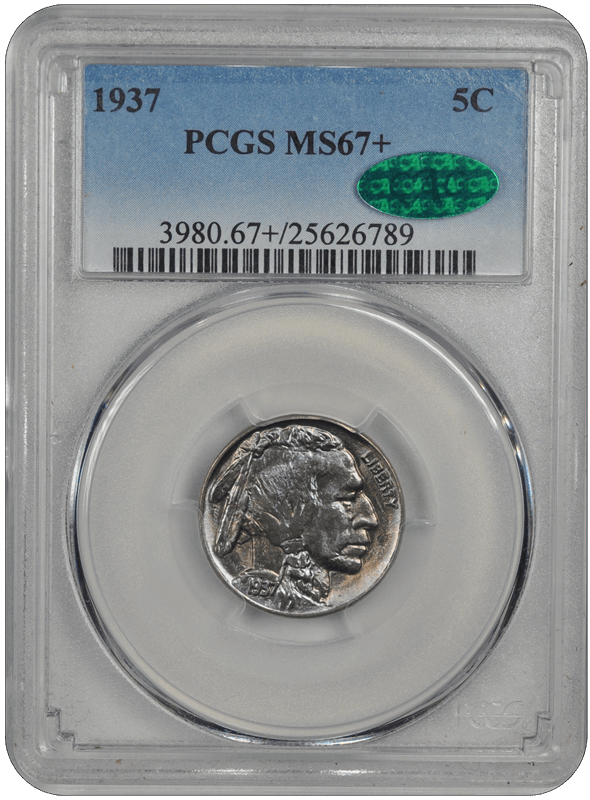 1937 Buffalo PCGS CAC MS 67+