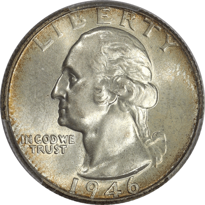 1946 Washington Quarter 25c PCGS MS 66