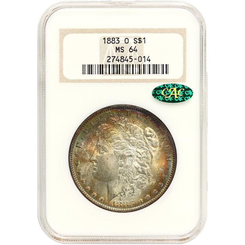 1883-O $1 NGC CAC MS 64 