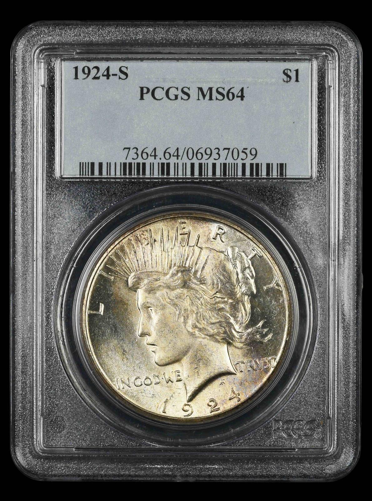 1924 S $1 PCGS MS64