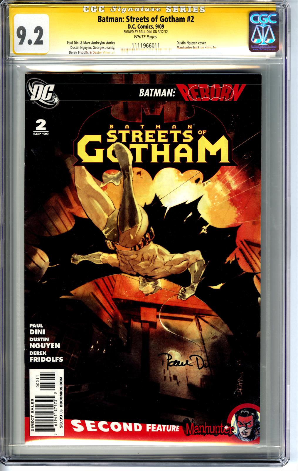 Batman: Streets Of Gotham #2 CGC 9.8 