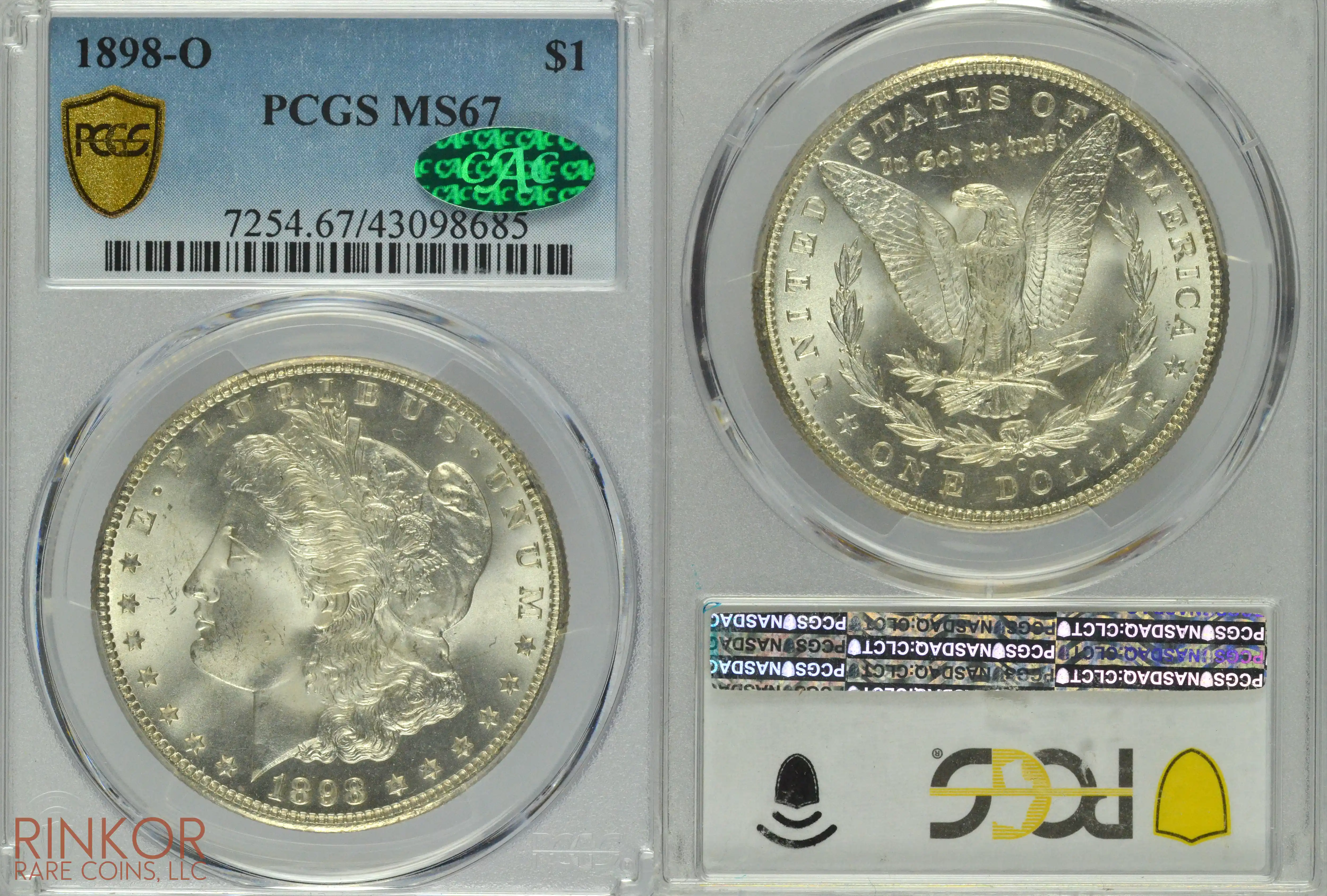 1898-O $1 PCGS MS 67 CAC