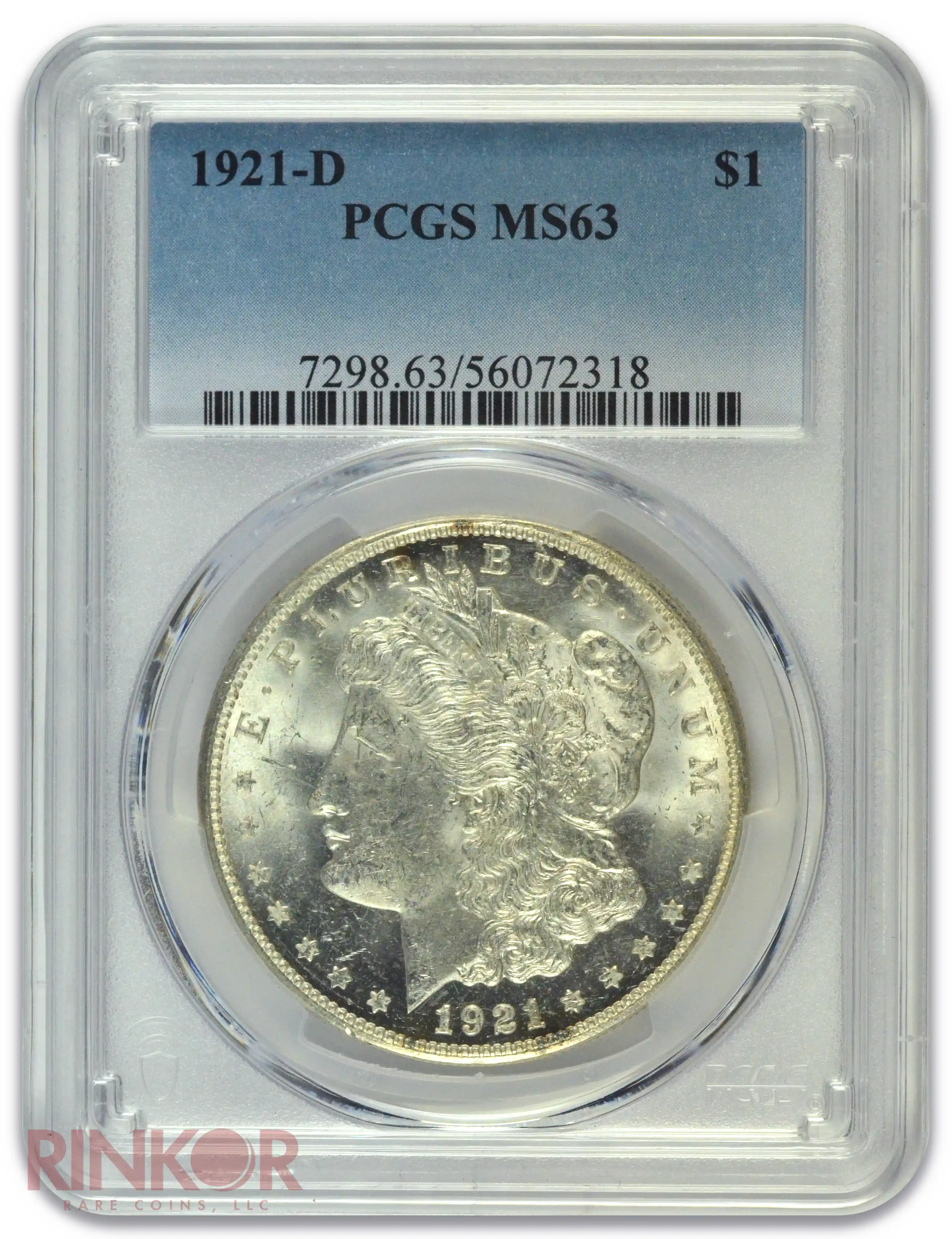 1921-D $1 Morgan Dollar PCGS MS 63