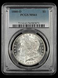 1880 O $1 PCGS MS61