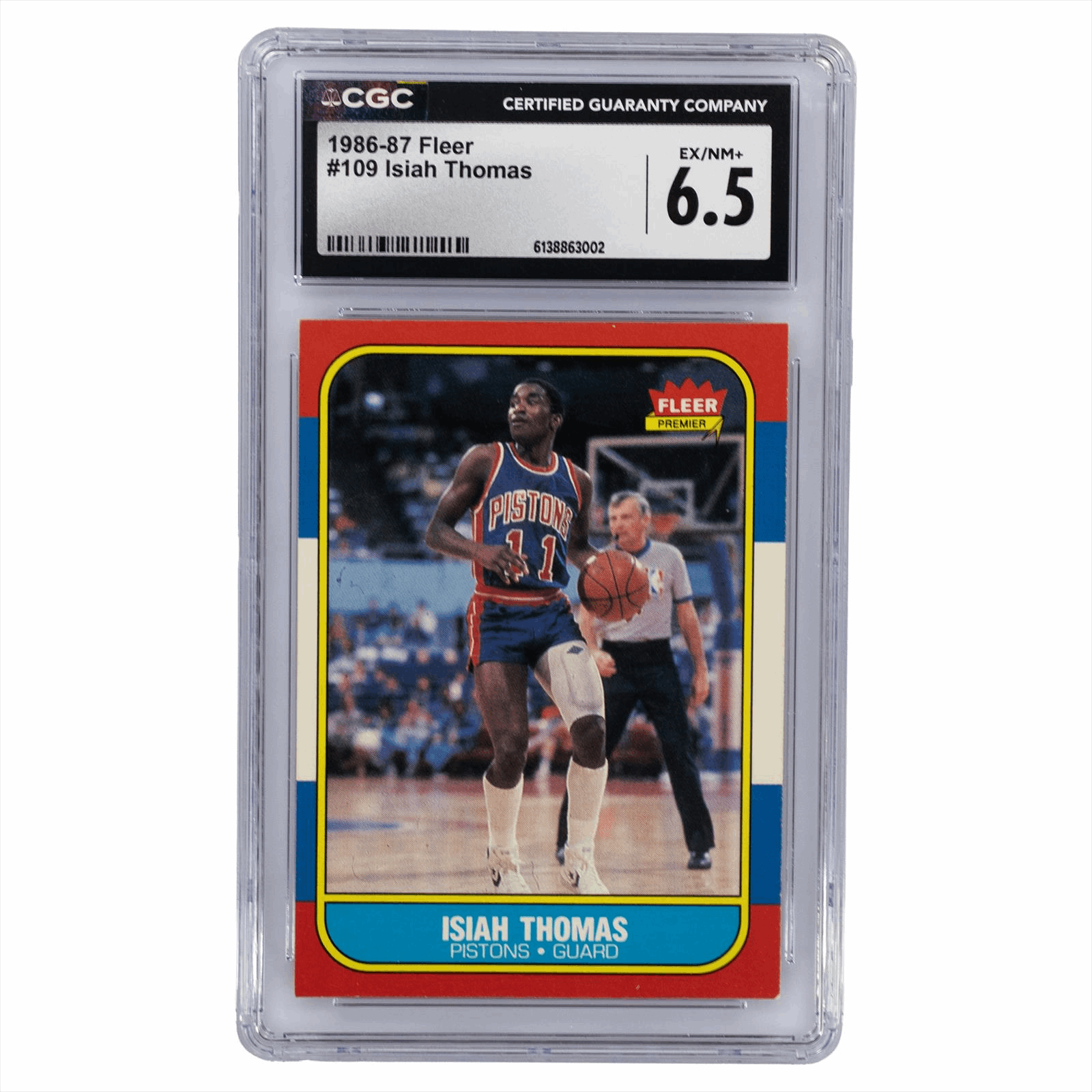 1986-87 Fleer Isiah Thomas #109 CGC EX/NM+ 6.5
