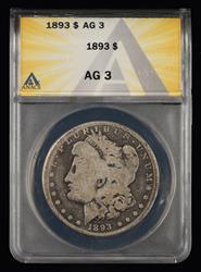 1893 $1 ANACS AG-3