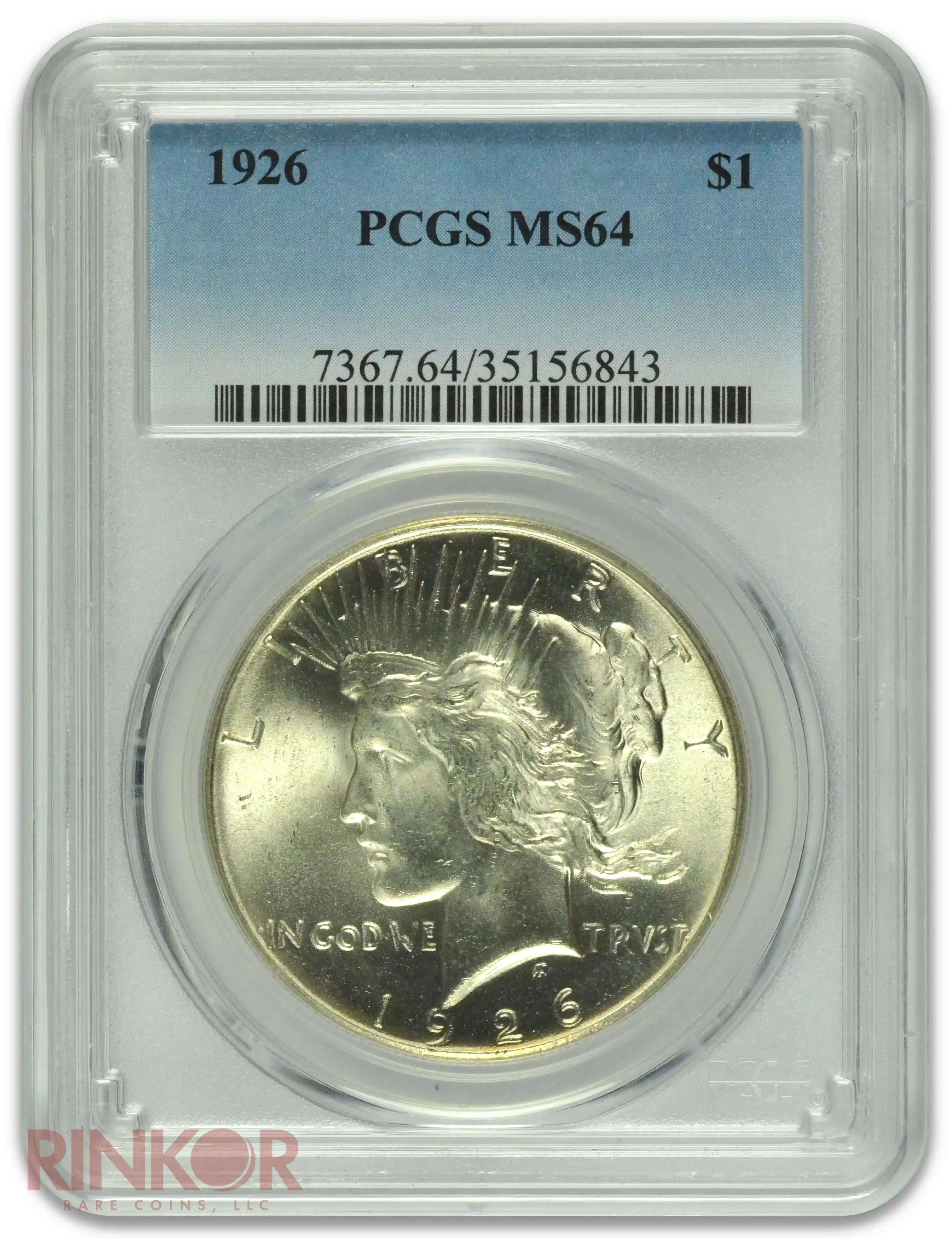 1926 $1 PCGS MS 64