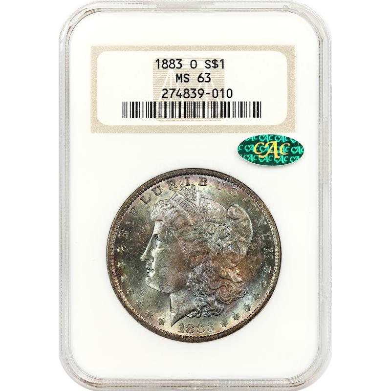 1883-O Morgan $1 NGC CAC MS 63 