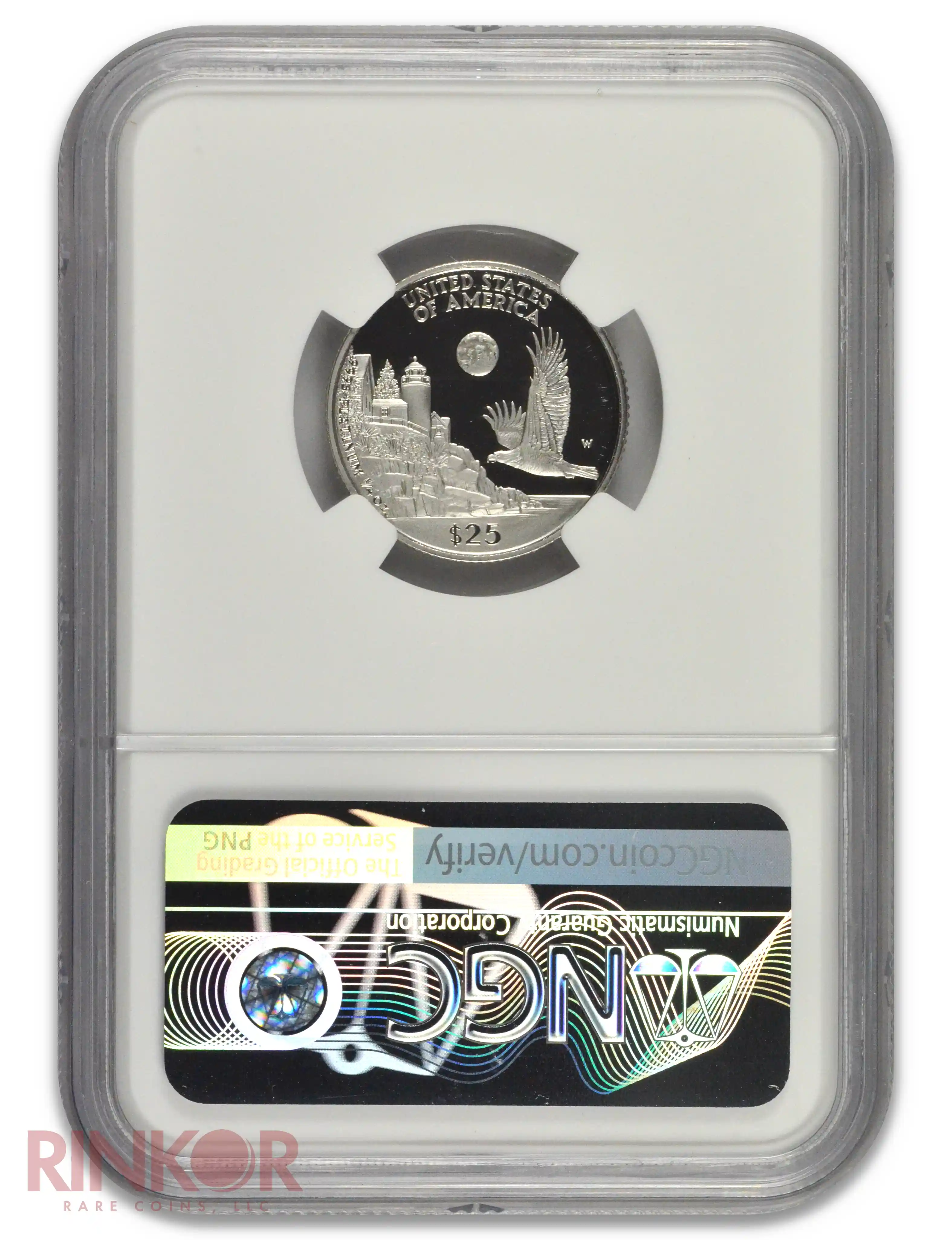 1998-W Platinum Eagle Mike Castle Signature P$25 NGC PF 70