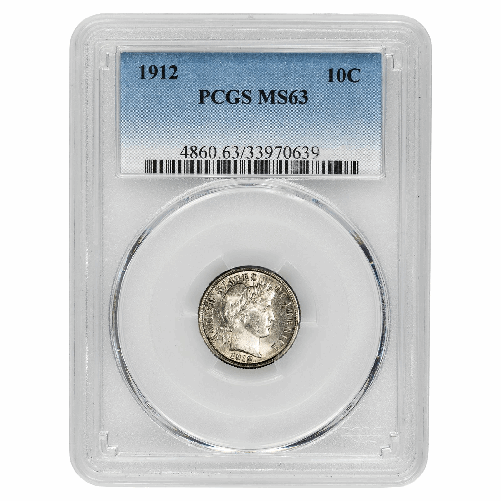 1912 Barber PCGS MS 63 