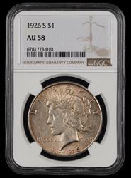 1926 S $1 NGC AU58 AU58