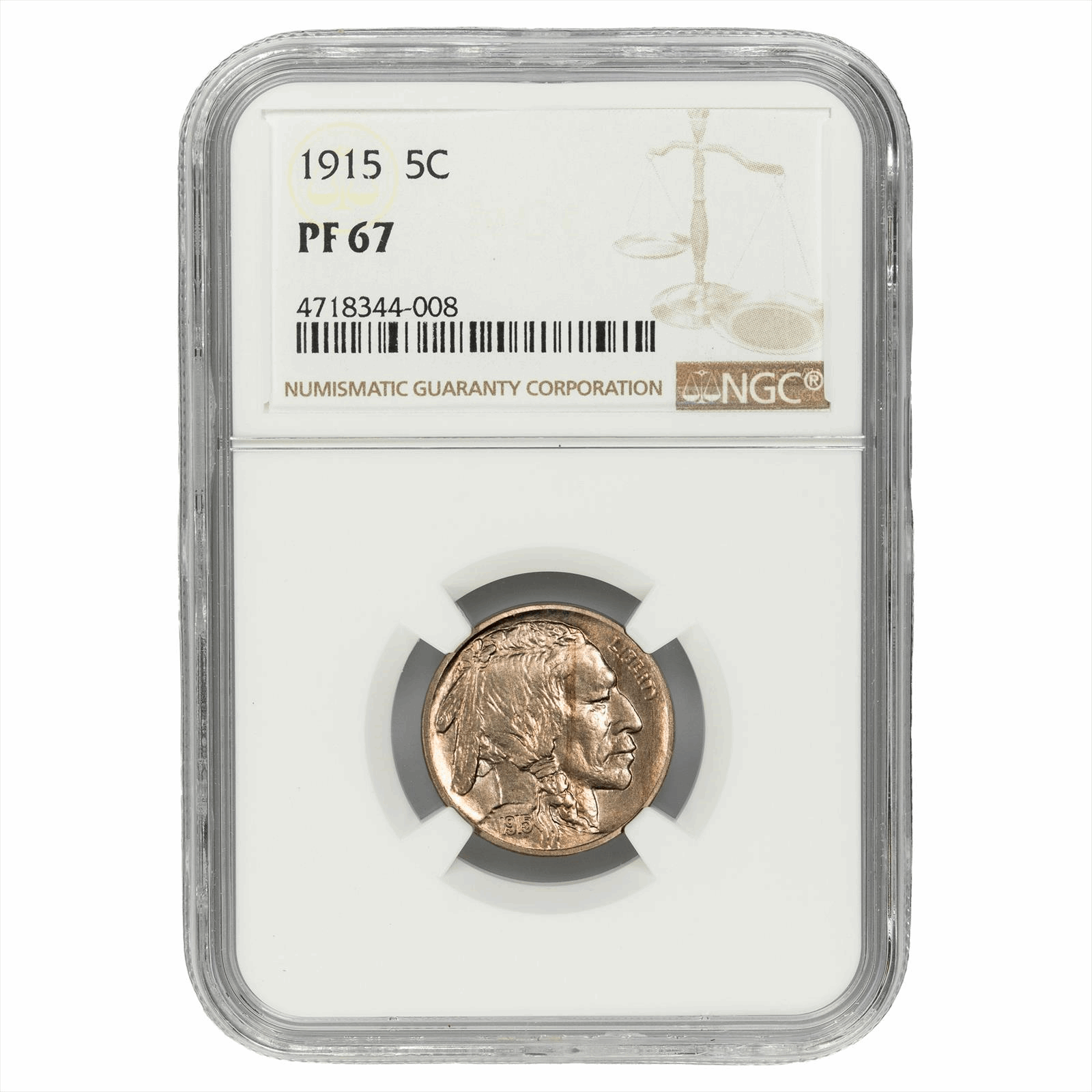 1915 Buffalo Nickel 5C NGC PF 67