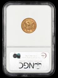1854 $2.5 Gold NGC AU-58