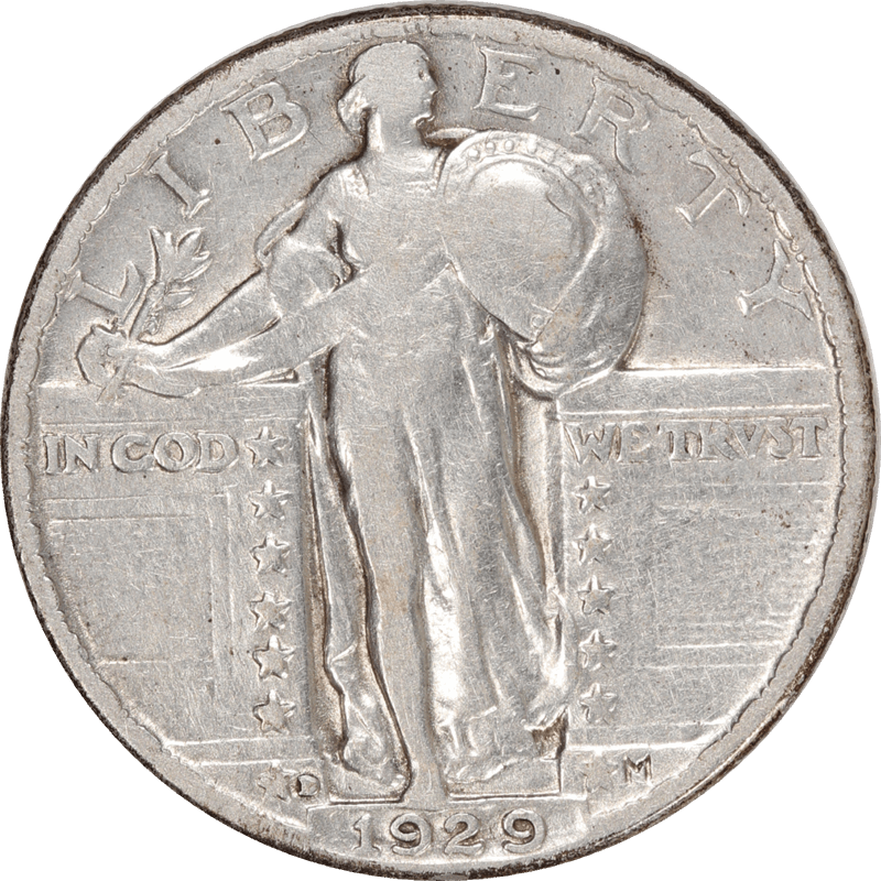 1929-D Standing Liberty Quarter 25c, Circulated Very Fine