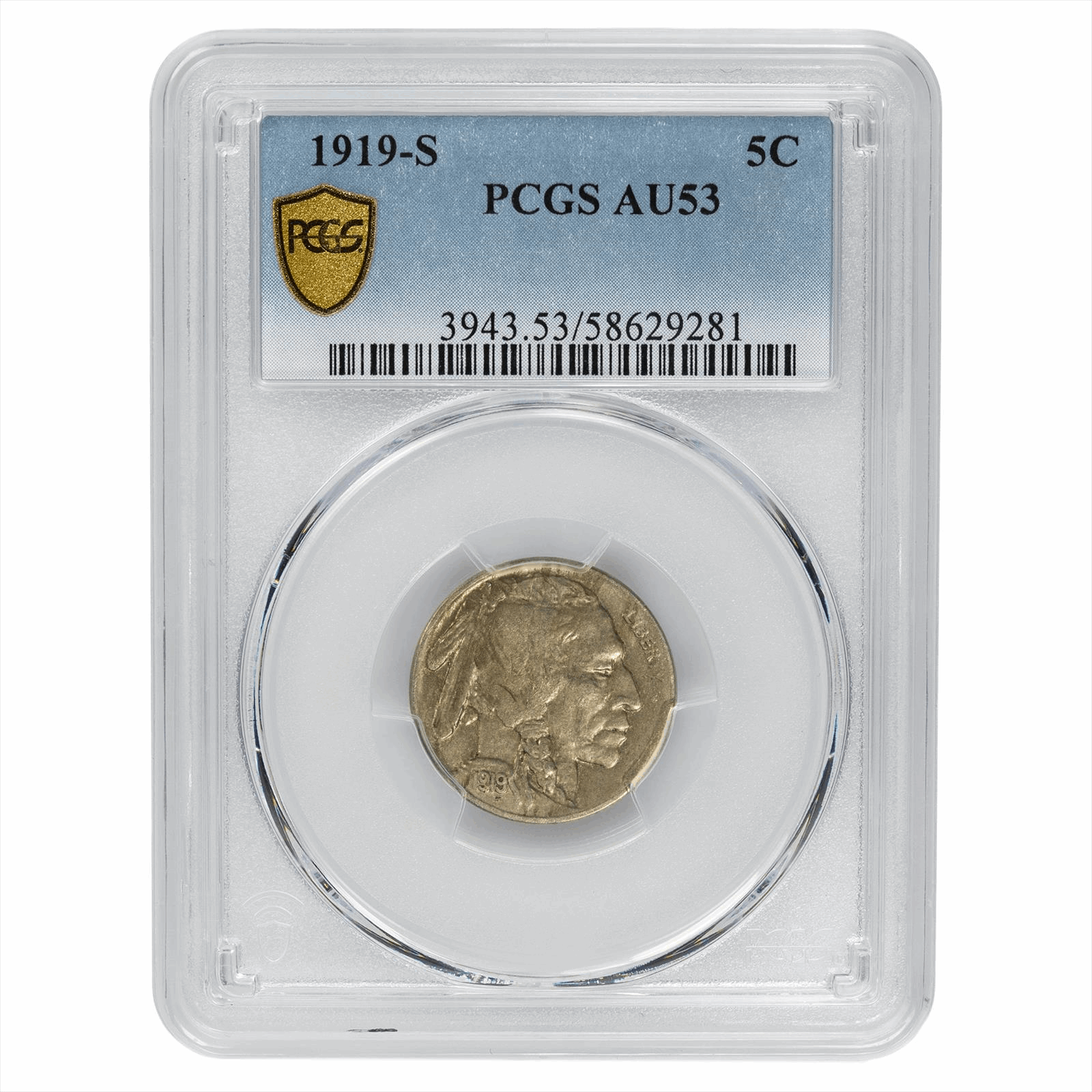1919-S Buffalo Nickel 5C PCGS AU 53