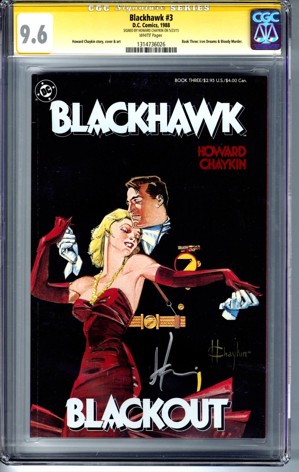 Blackhawk #3 CGC 9.6 Signature Series Signed by Howard Chaykin 
