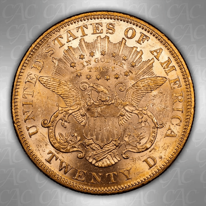 1876 $20 CACG MS 61