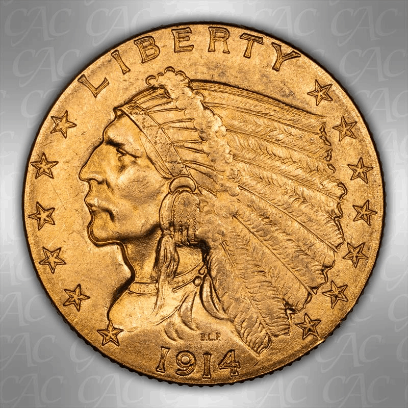 1914 $2.5 CACG MS 63 