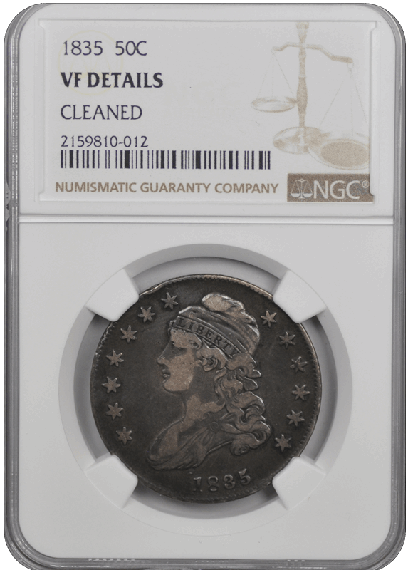 1835 Capped Bust Half Dollar NGC VF