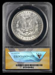 1904 $1 Struck Through Wood Chips ANACS AU58 Details