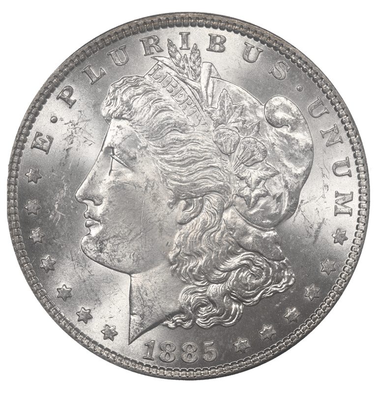1885-P Morgan Silver Dollar, $1,  Choice Uncirculated - Nice Coin 