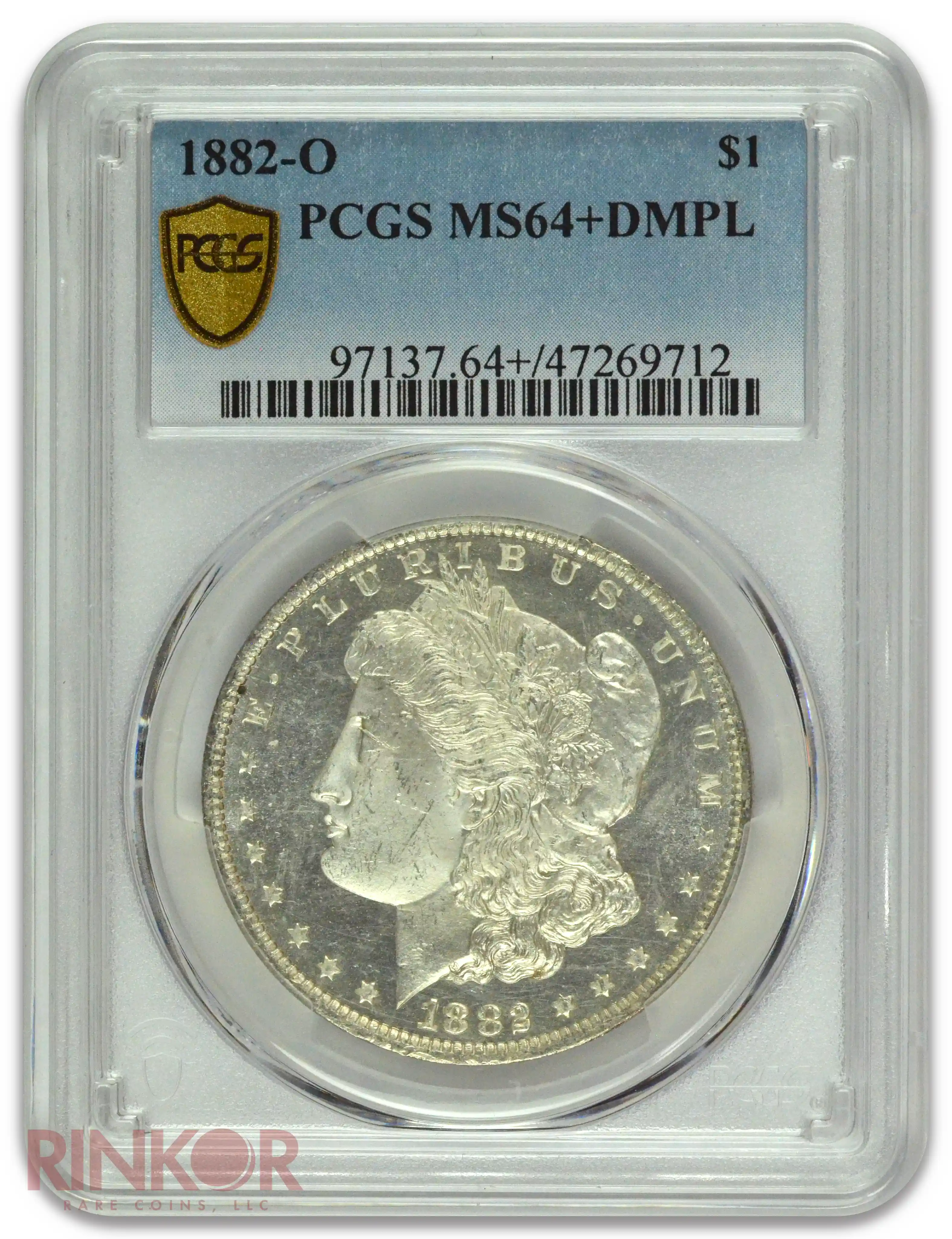 1882-O $1 Morgan Dollar PCGS MS 64+ DMPL