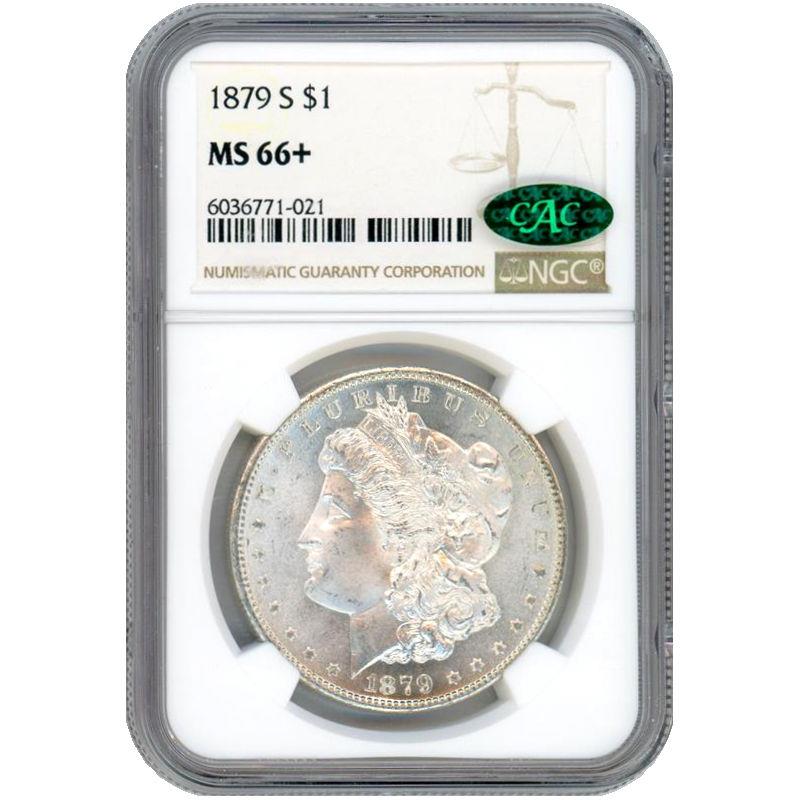 1879-S $1 Morgan Silver Dollar with Toning PCGS MS66 - Free Shipping USA -  The Happy Coin