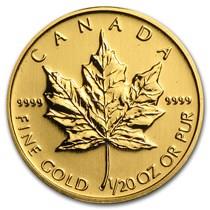 1/20oz Gold Canadian Maple Leaf -Assorted Dates- 
