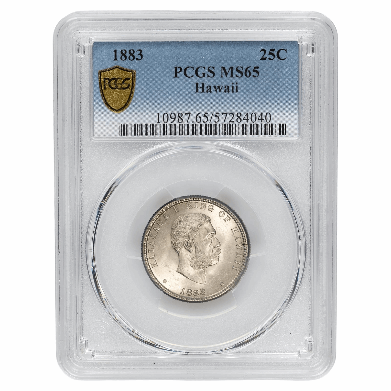 1883 Hawaii Quarter 25C PCGS MS 65 