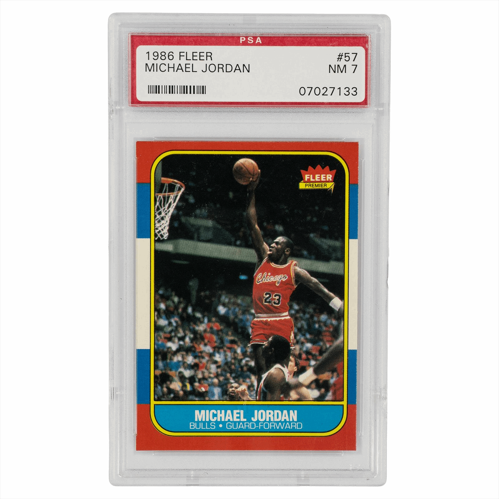 1986 Fleer Michael Jordan #57 PSA NM 7