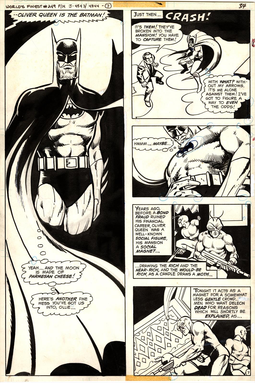 Worlds Finest #249 Page 34 Artist:  Kurt Schaffenberger (Penciller) ,  Tex Blaisdell (Inker) Media Type: Pen and Ink Art Type: Interior Page 