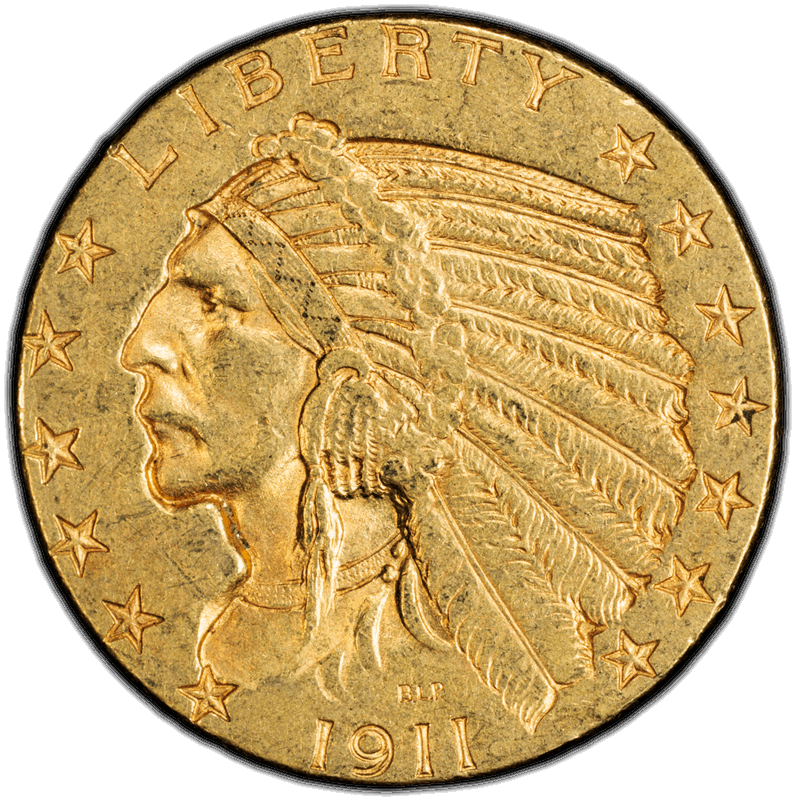 1911-D $5 PCGS AU-58 CAC