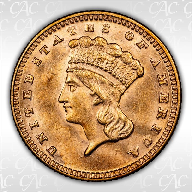 1889 G$1 CACG MS 64