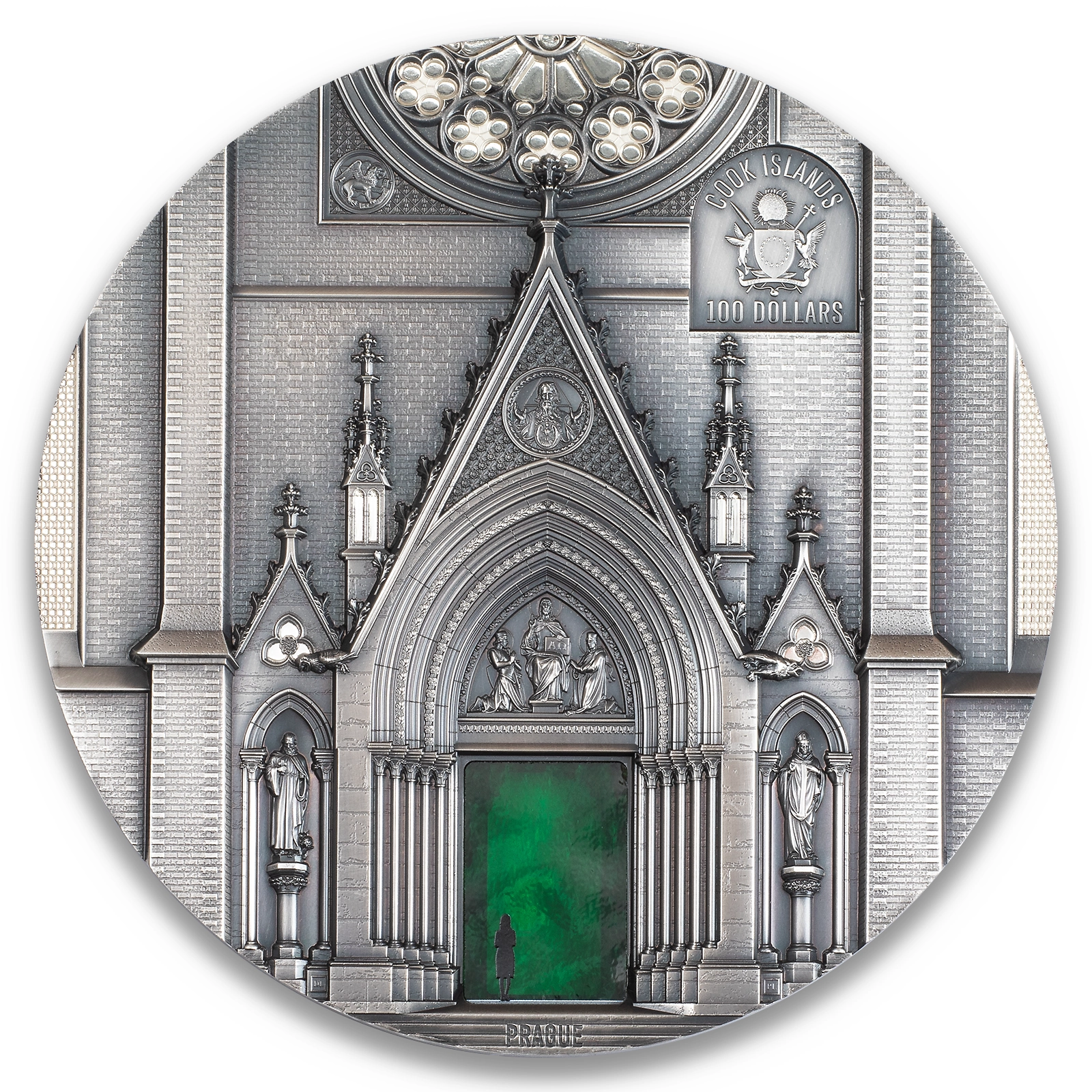 2026 Cook Islands Tiffany Art Milan and Prague 1 Kilo Silver Coin Ultra High Relief