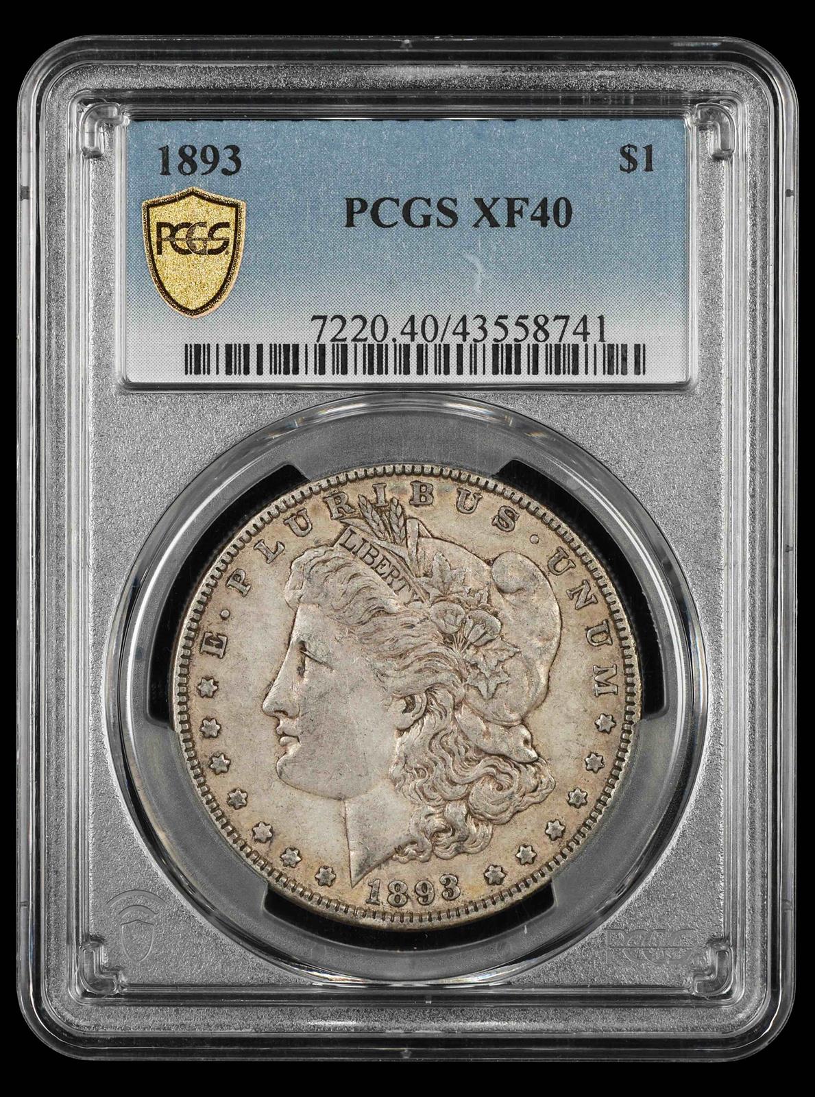 1893 $1 PCGS XF-40