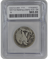 1917-S Walking Liberty ICG  G4