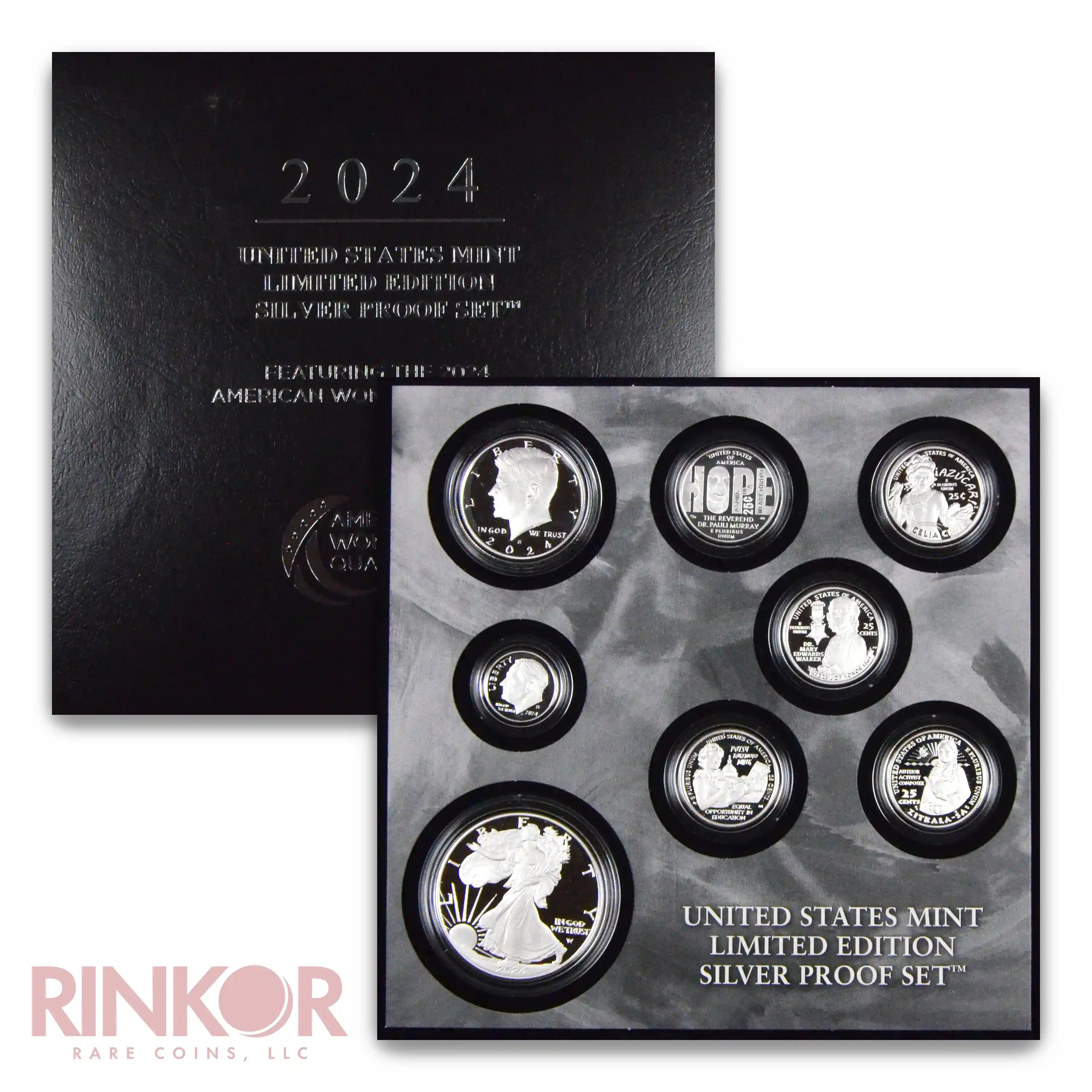 2024-S Limited Edition Silver 8-Coin Proof Set (Box and CoA)