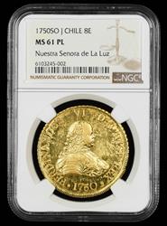 1750SO J Chile 8E La Luz Shipwreck NGC  MS61PL